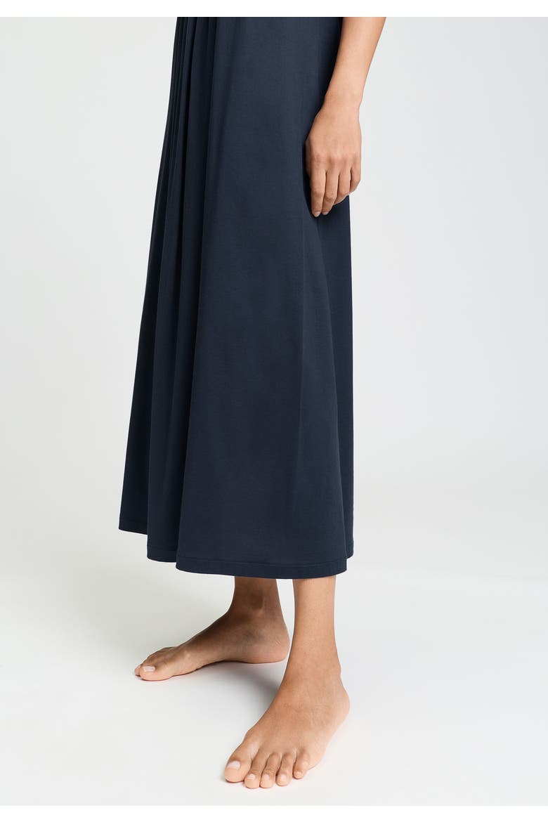 Juliet Pleated Cotton Chemise, Alternate, color, Deep Navy
