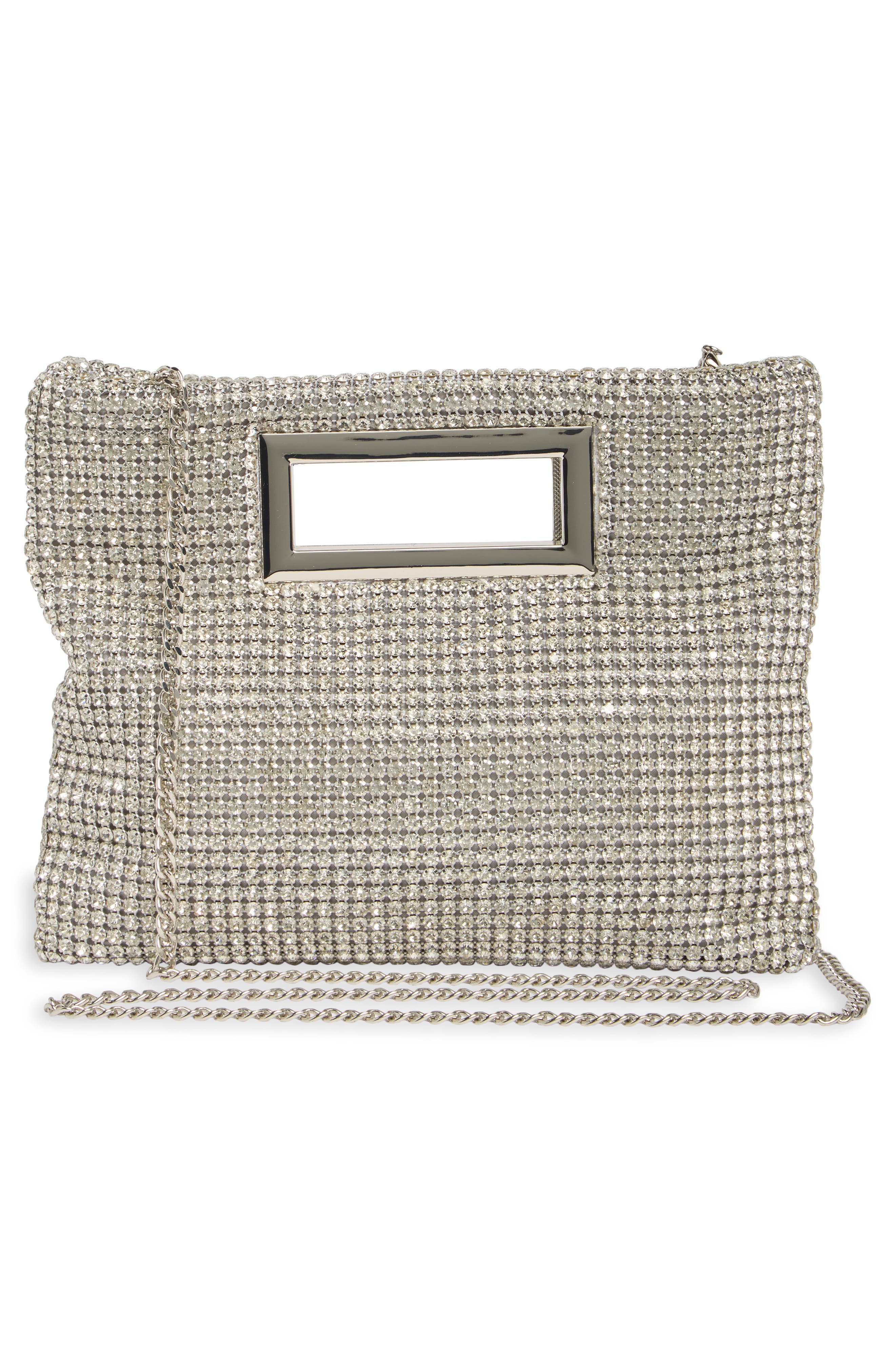 Olga Berg Rocco Crystal Chain Top Handle Clutch (Women) | Nordstromrack