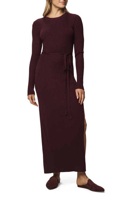 Splendid Georgie Long Sleeve Maxi Sweater Dress In Brown