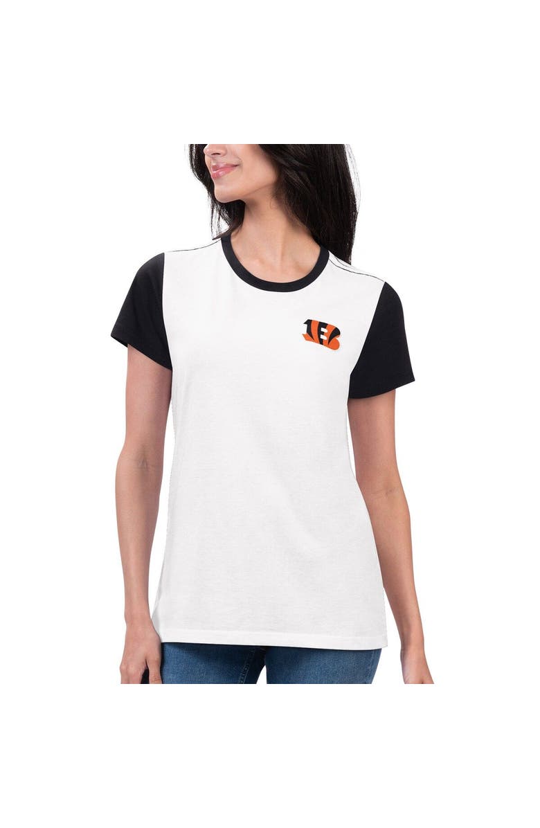 G-III 4HER BY CARL BANKS Women's G-III 4Her by Carl Banks White/Black Cincinnati Bengals Fashion Illustration T-Shirt, Main, color, White