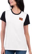 G-III 4HER BY CARL BANKS Women's G-III 4Her by Carl Banks White/Black Cincinnati Bengals Fashion Illustration T-Shirt