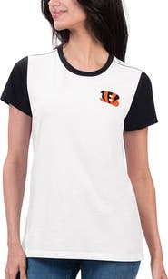 G-III 4HER BY CARL BANKS Women's G-III 4Her by Carl Banks White/Black Cincinnati Bengals Fashion Illustration T-Shirt