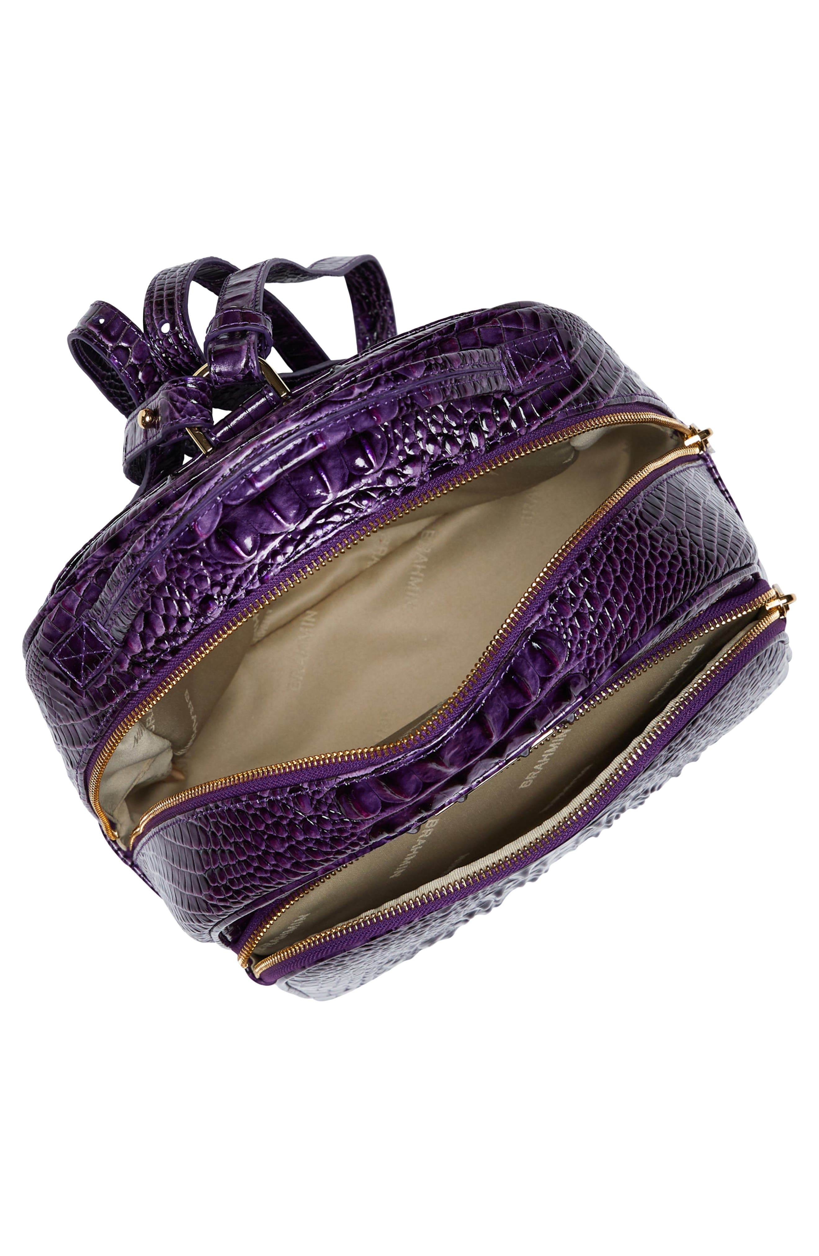 brahmin melbourne collection mini dartmouth crocodile-embossed backpack Brahmin Chelcy Croc Embossed Leather Backpack