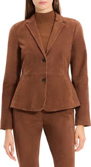Theory Shaped Suede Blazer