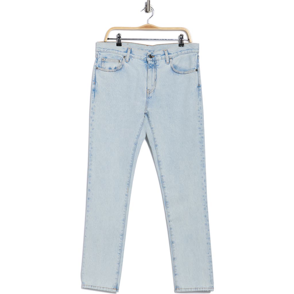 Off-white Diagonal Pocket Skinny Jeans In Blue