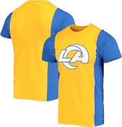 REFRIED APPAREL Men's Refried Apparel Gold/Royal Los Angeles Rams Sustainable Upcycled Split T-Shirt
