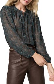 PAIGE Suri Floral Silk Button-Up Shirt