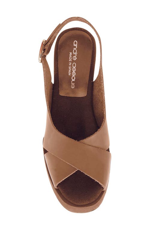 Andre Assous André Assous Foxa Sole Motion Slingback Wedge Sandal In Camel