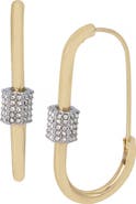 AllSaints Pavé Carabiner Hoop Earrings