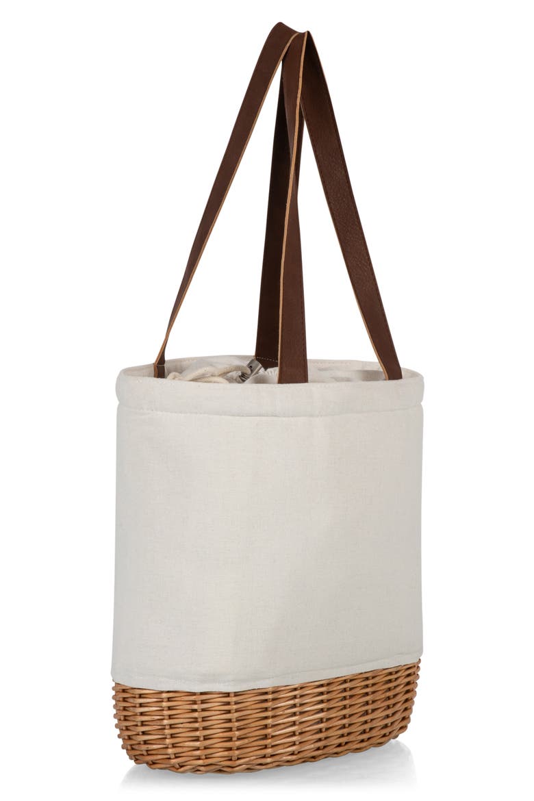 Pico Wicker & Canvas Insulated Lunch Tote Bag, Alternate, color, BEIGE