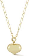 CHLOE AND MADISON Puffy Heart Paperclip Chain Necklace