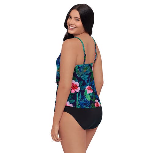 Trimshaper Ronnie 2 Tier Ruffle Tankini Swimsuit Top