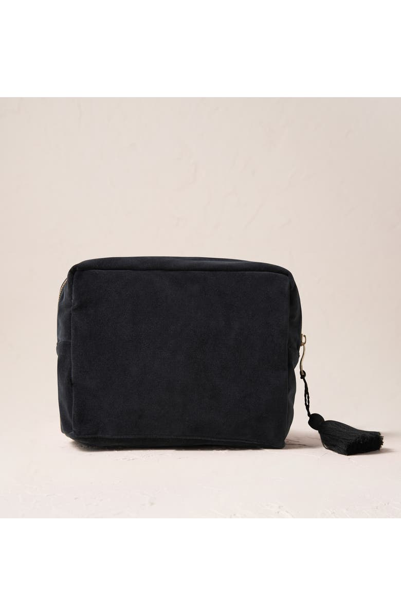 Elizabeth Scarlett Honey Bee Velvet Wash Bag, Alternate, color,