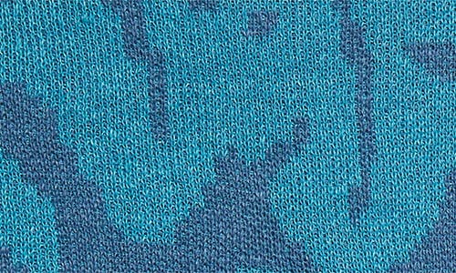 Yanyan Monstera Jacquard Baggy Linen Skirt Pants In Blue