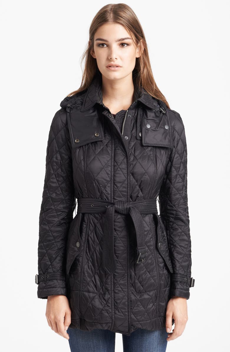 Burberry Finsbridge Belted Quilted Jacket, Main, color, 