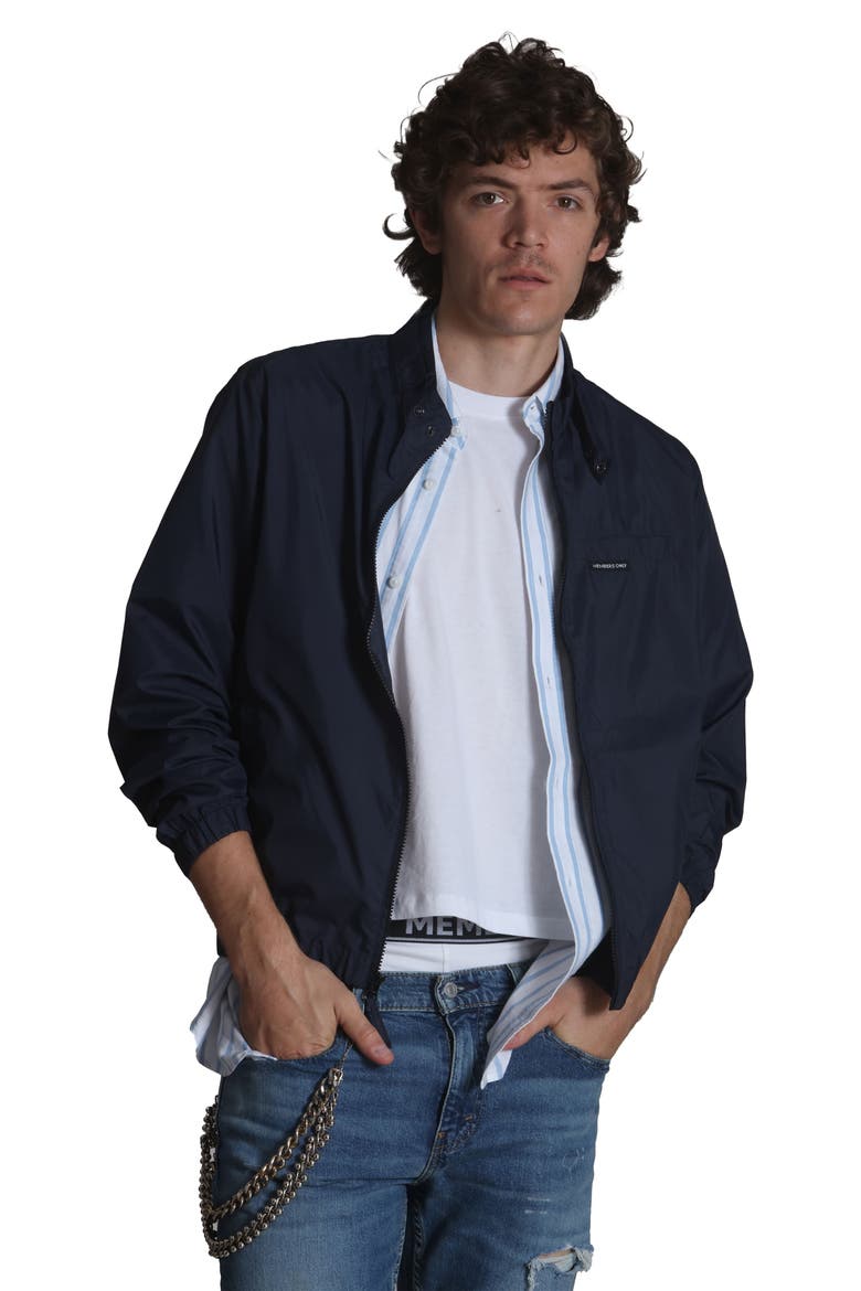 Men's Windbreaker Packable Jacket, Main, color, Navy