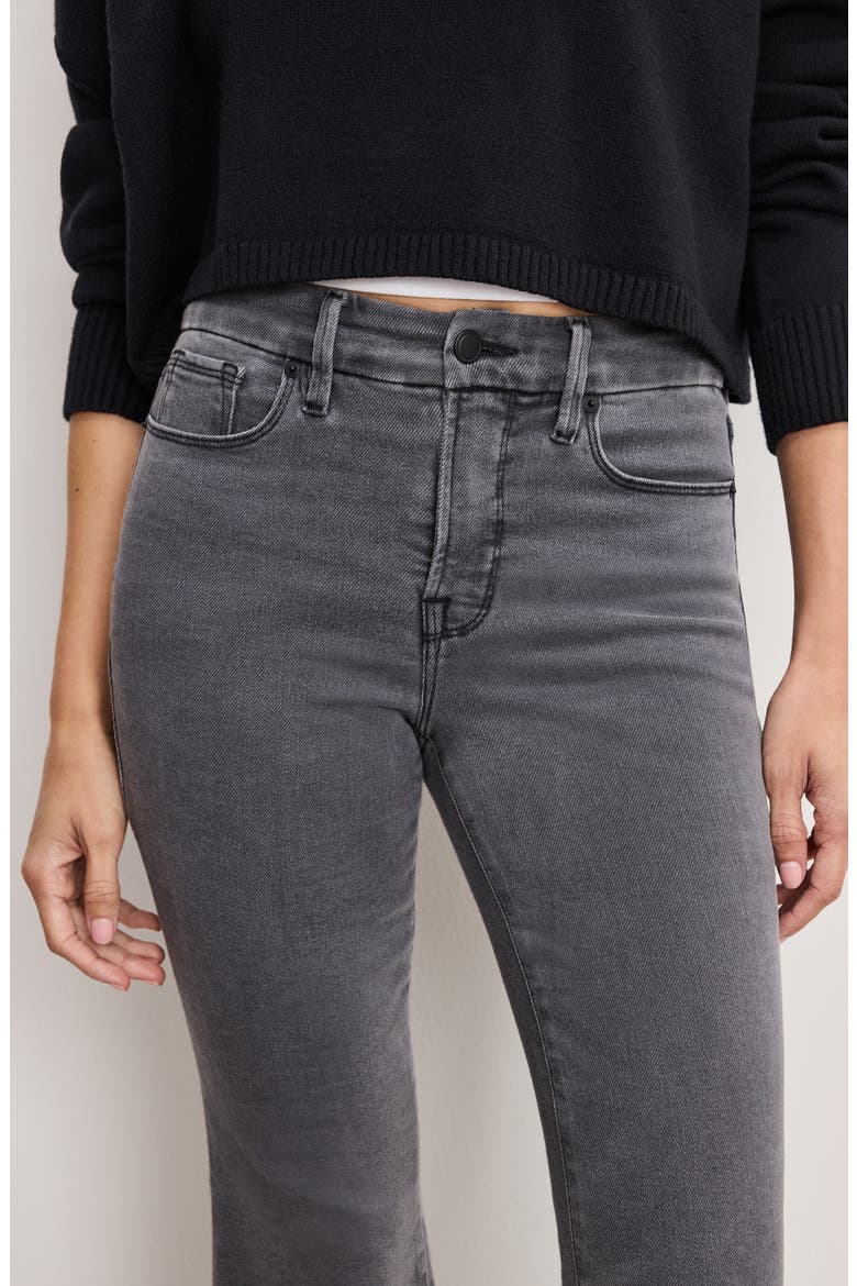 Soft-Tech Good Legs Raw Hem Crop Mini Bootcut Jeans, Alternate, color, BLACK405