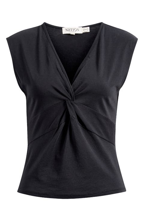 Shelly Twist Front Sleeveless Top