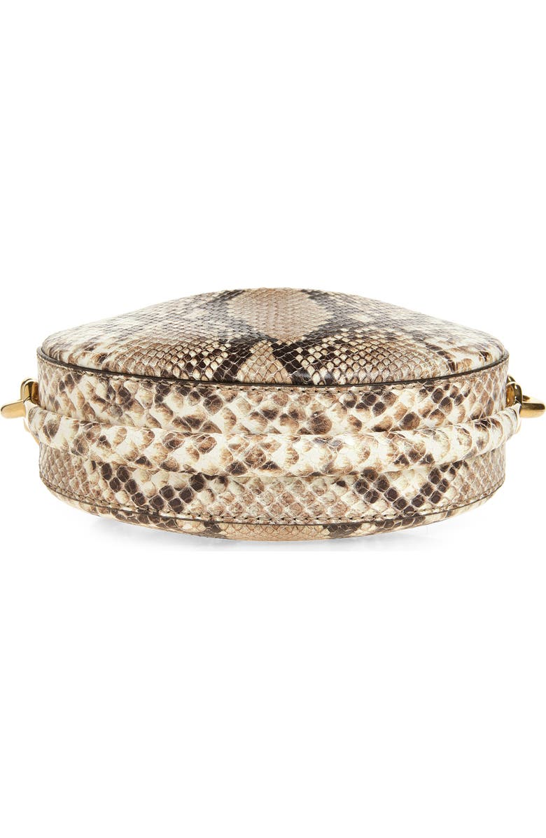 Burberry Bridle Snake Embossed Leather Clutch, Alternate, color, Natural/ Dark Brown