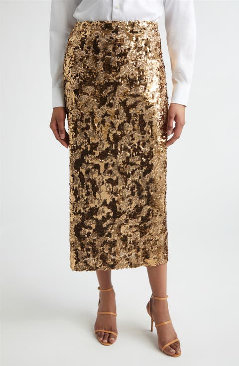 Stevie Stretch Sequin Midi Skirt