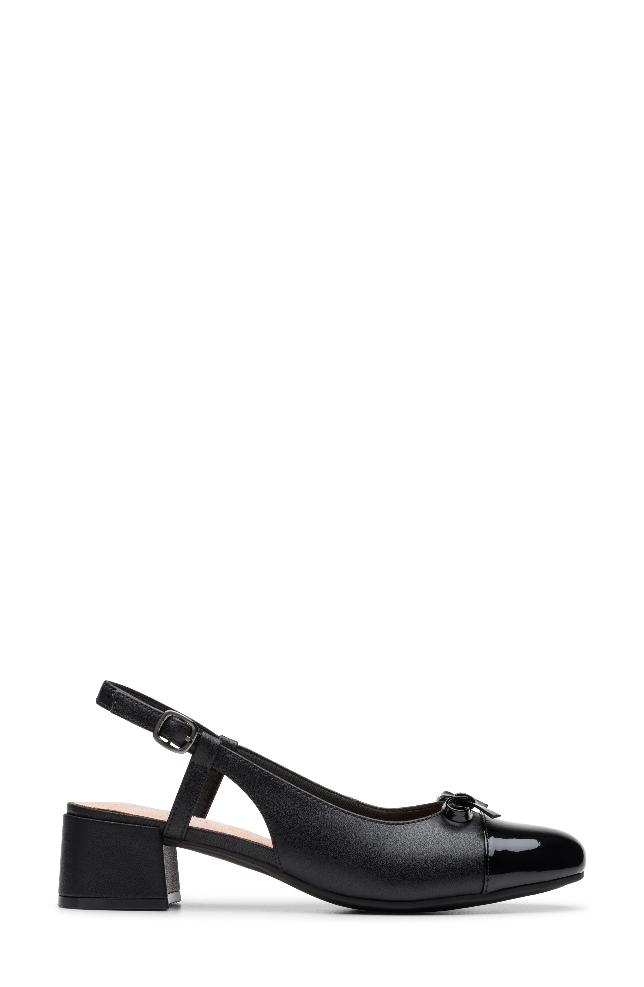 Clarks<sup>®</sup> Iridessa Slingback Pump, Alternate, color, Black Leather