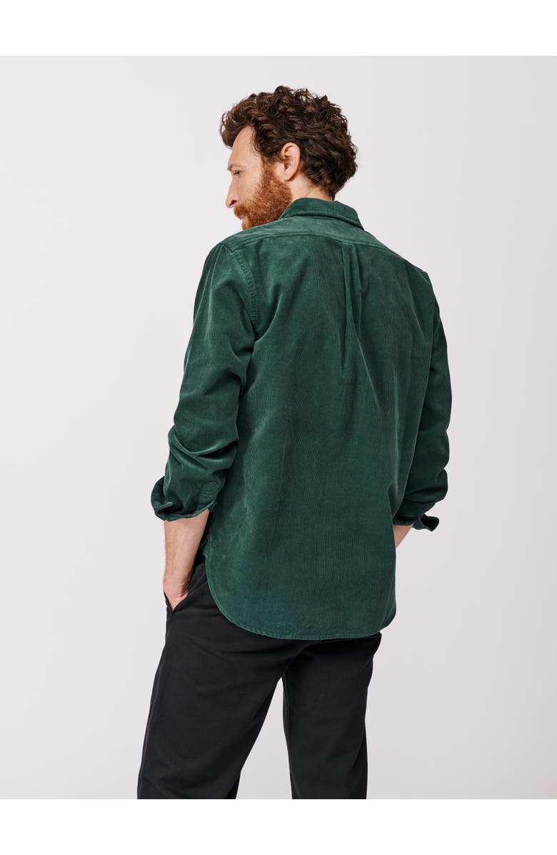 Aubin Haworth Corduroy Shirt, Alternate, color, Dark Green
