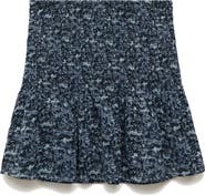 MANGO TEEN Smocked Print Skirt