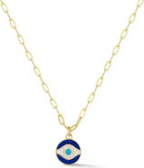 SPHERA MILANO Sterling Silver & CZ Evil Eye Pendant Necklace