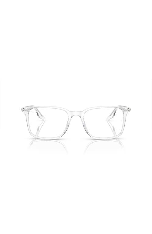 Ray Ban Ray-ban 53mm Rectangle Optical Glasses In Transparent