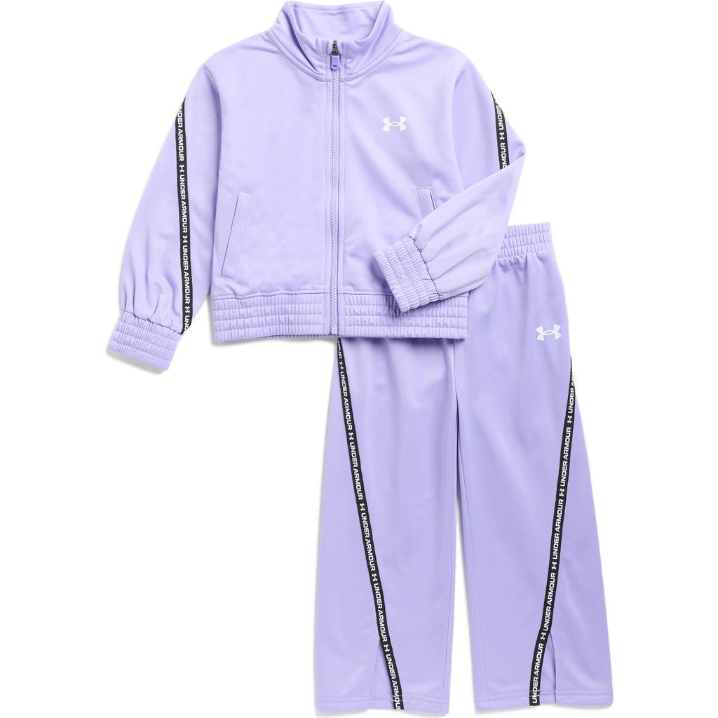 Under Armour Kids' Rival Tape Trim Track Jacket & Pants Set In Purple