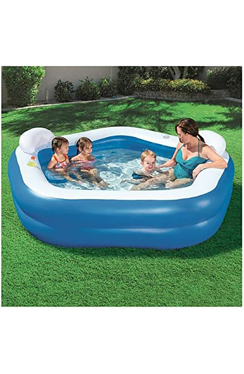 H2OGO! Family Fun Inflatable Kiddie Pool, Alternate, color, Blue