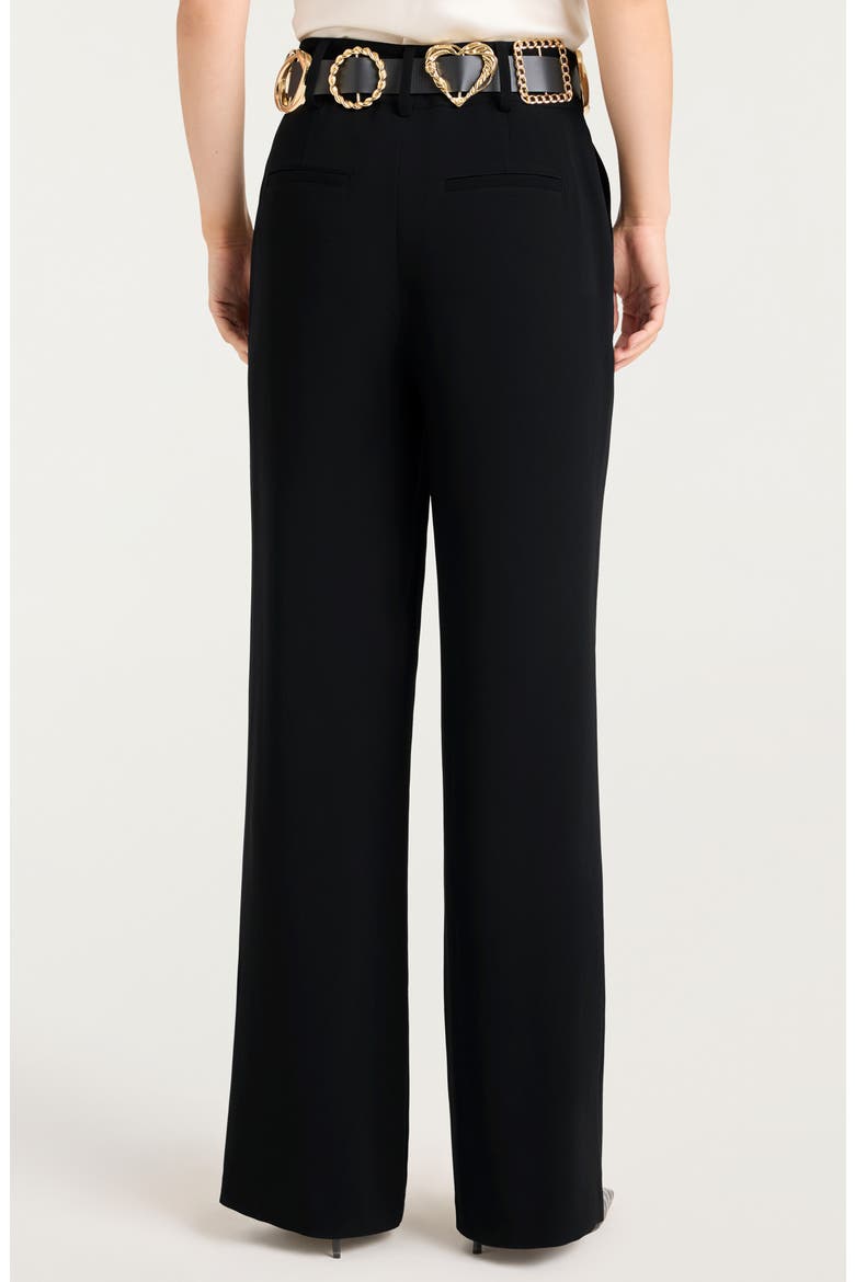 Golden Belt Wide Leg Pants, Alternate, color, BLACK