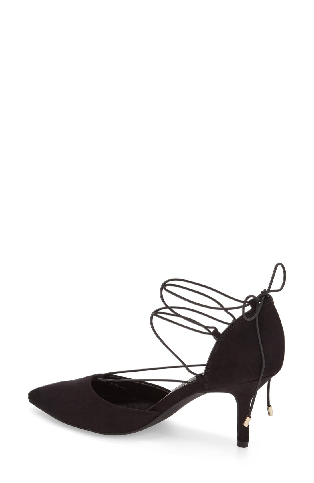 'Jessica' Ghillie Pump, Alternate, color, BLACK