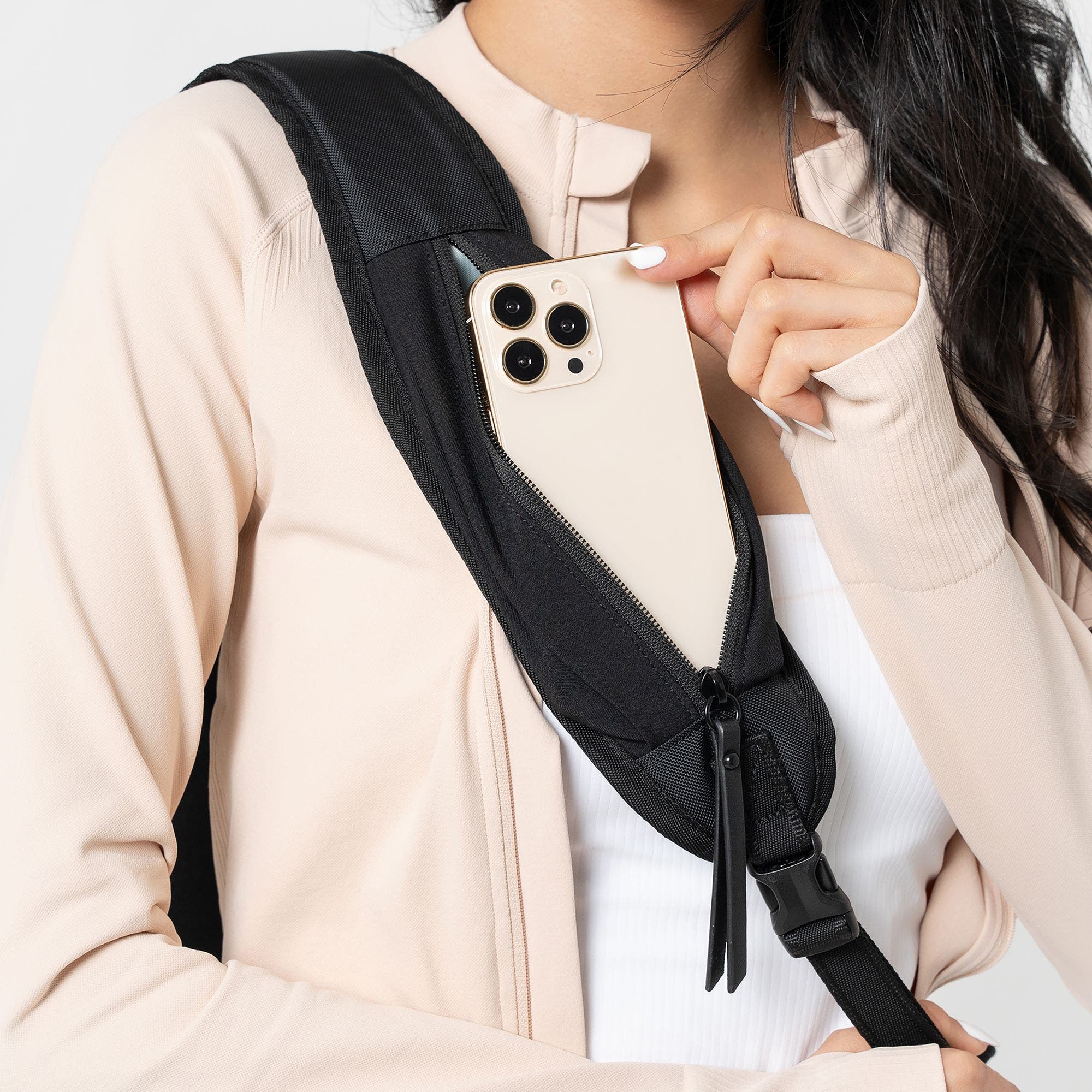 Sherpani Esprit Anti Theft RFID Protection Sling Bag, Fits 10'' Tablet, Straw - Lite, Alternate, color, Straw