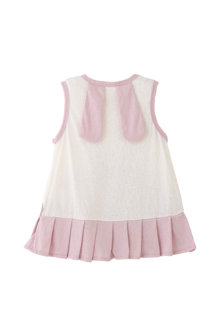 Bunny Pleated Dress, Alternate, color, White
