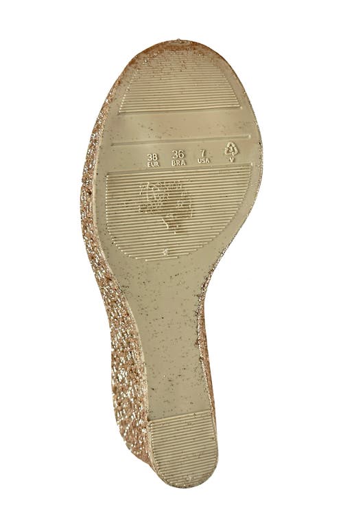 Lady Couture Fun Wedge Sandal In Champagne