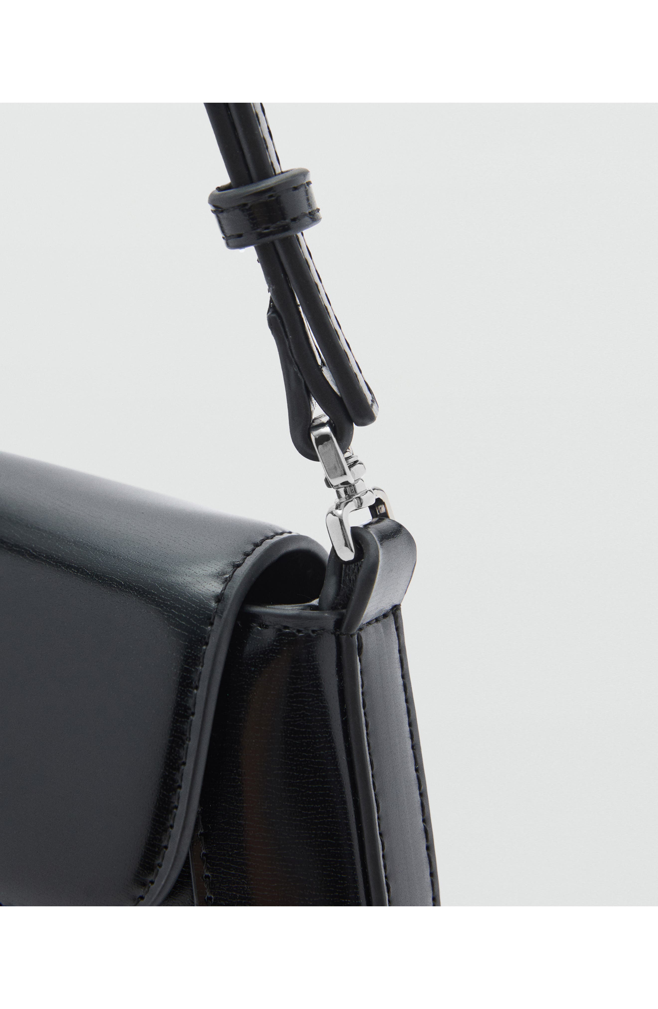 MANGO Faux Leather Shoulder Bag, Alternate, color, 