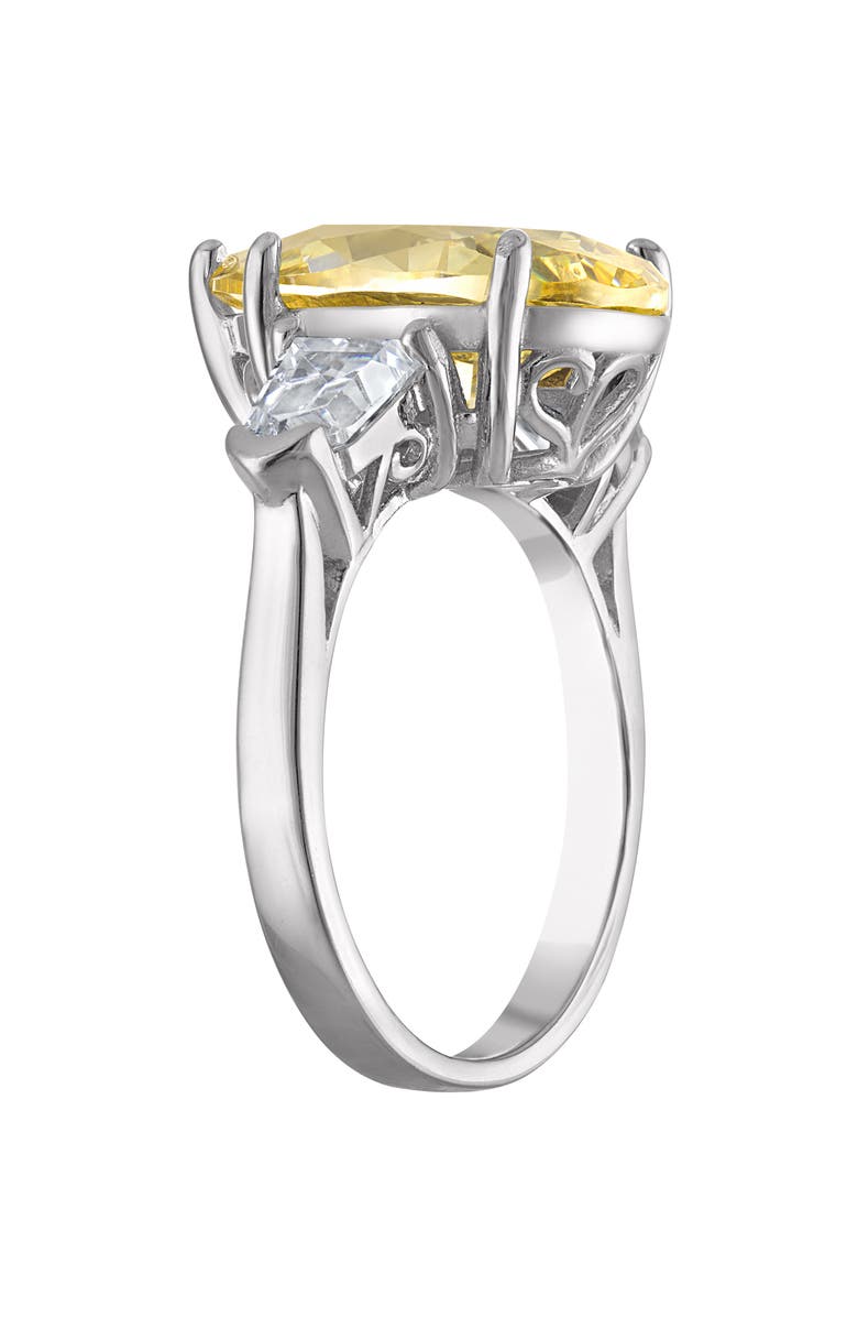 FZN Sterling Silver Cubic Zirconia Three-Stone Ring, Alternate, color, Silver