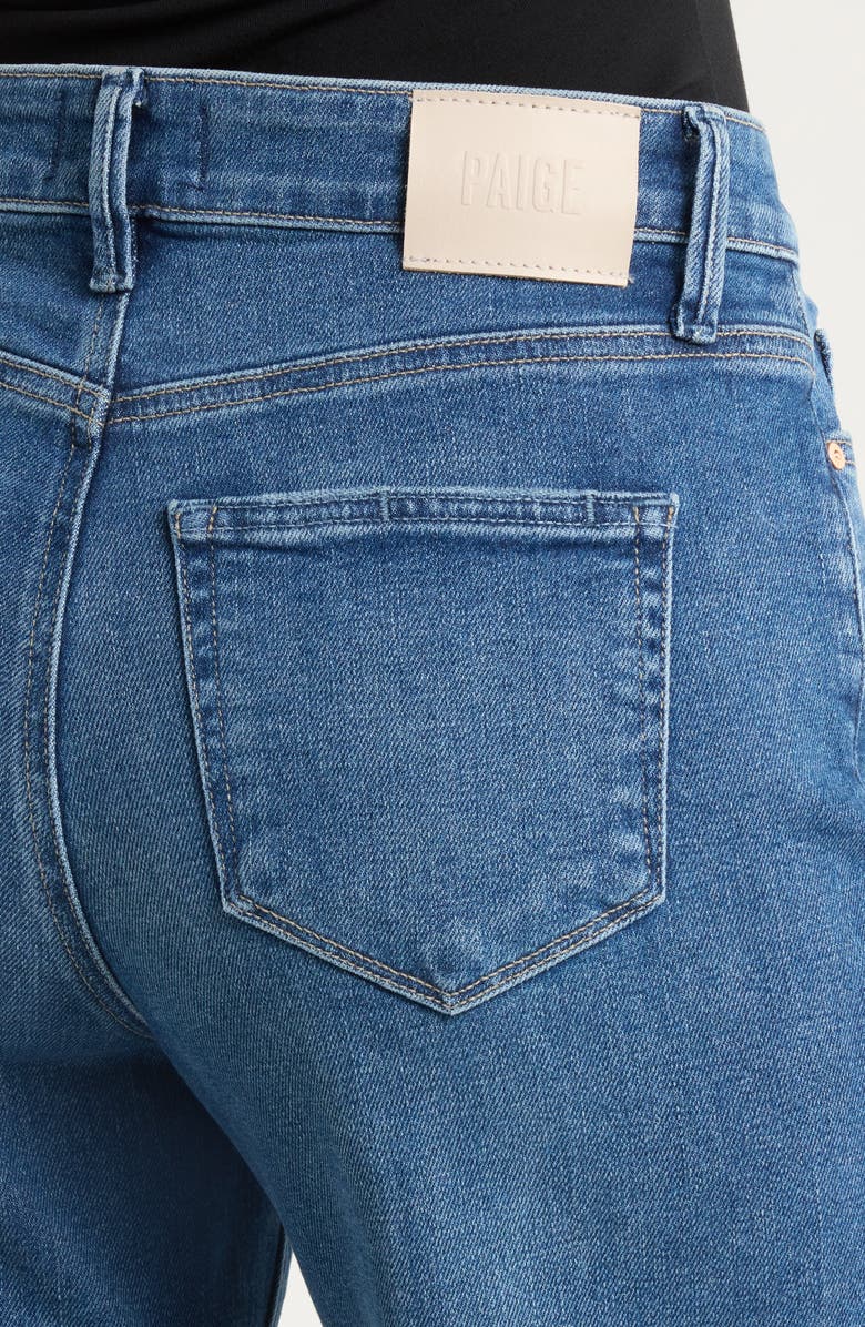 PAIGE Anessa High Waist Raw Hem Wide Leg Jeans, Alternate, color, Hackney