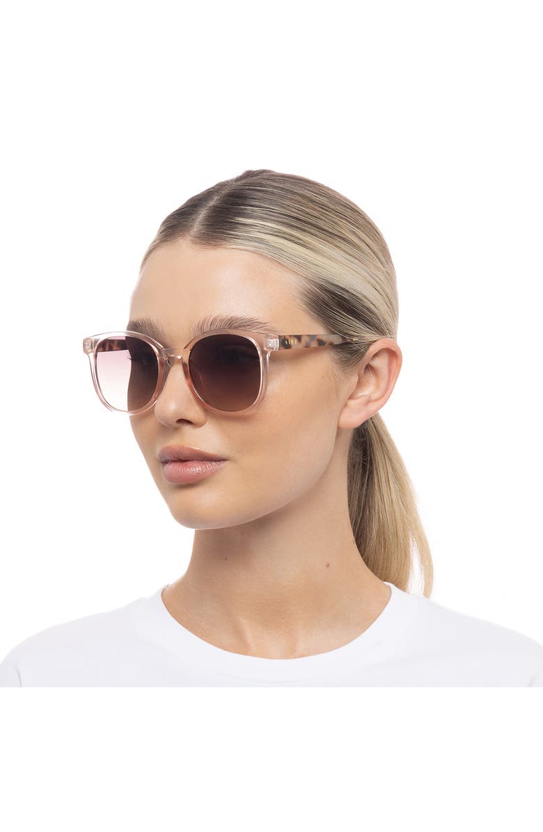 AIRE Crux 52mm Gradient D-Frame Sunglasses, Alternate, color, Blush / Cookie Tort