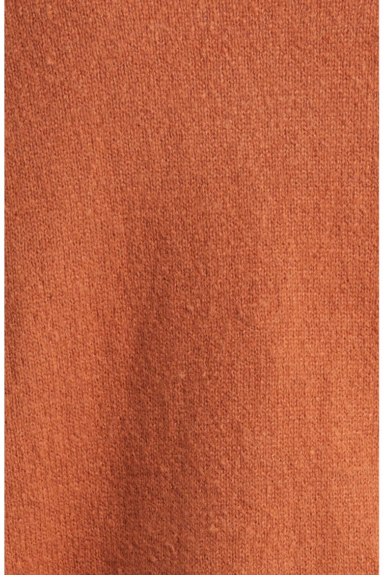 Fluffy Crewneck Sweater, Alternate, color, BROWN