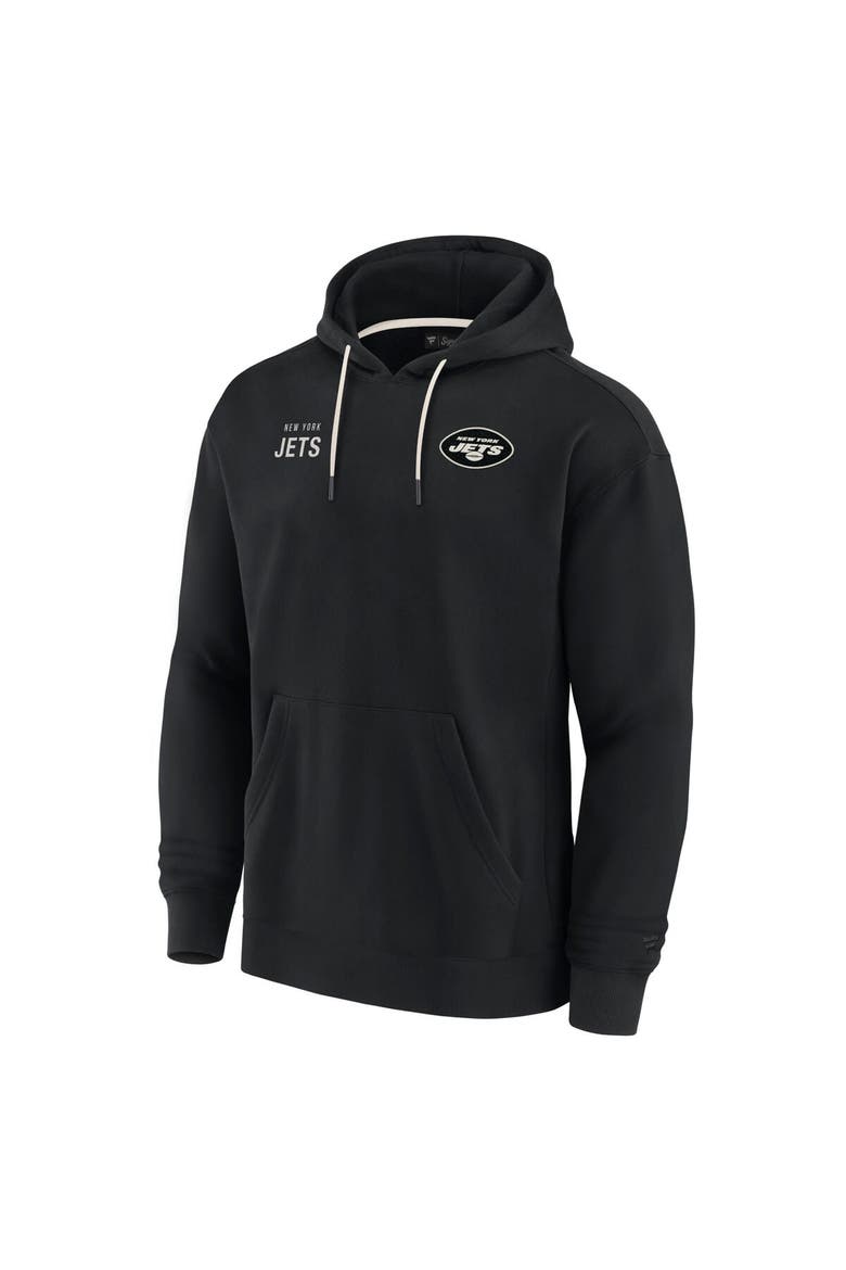 Unisex Fanatics Signature Black New York Jets Elements Super Soft Fleece Pullover Hoodie, Alternate, color, Black