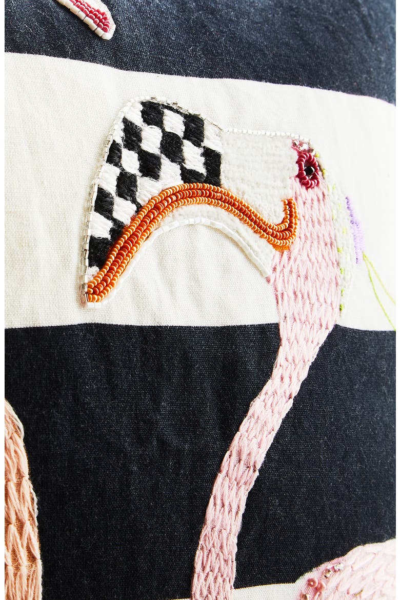 Patience Brewster Flamingo Accent Pillow, Alternate, color, PINK