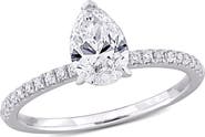 Julianna B. 1-1/6 CTW Lab-Grown Diamond Pear Solitaire Ring 14k