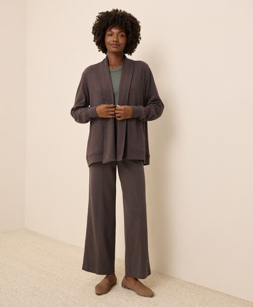 Pact Airplane Short Drape Cardigan In Purple
