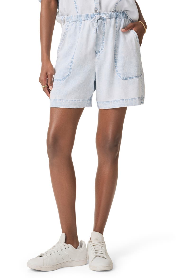 Angie Indigo Shorts, Main, color, BLEACHED INDIGO