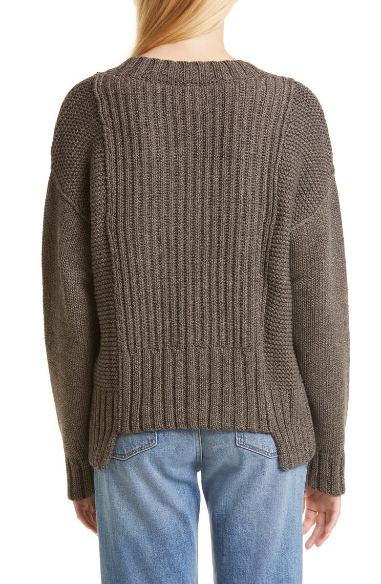 Pistola Drea Rib V-Neck Cotton Blend Sweater, Alternate, color,