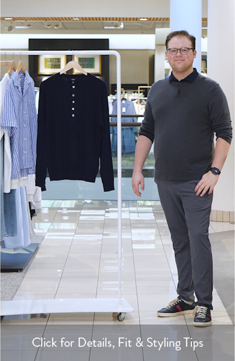 Andres Ribbed Henley Sweater, sales video thumbnail