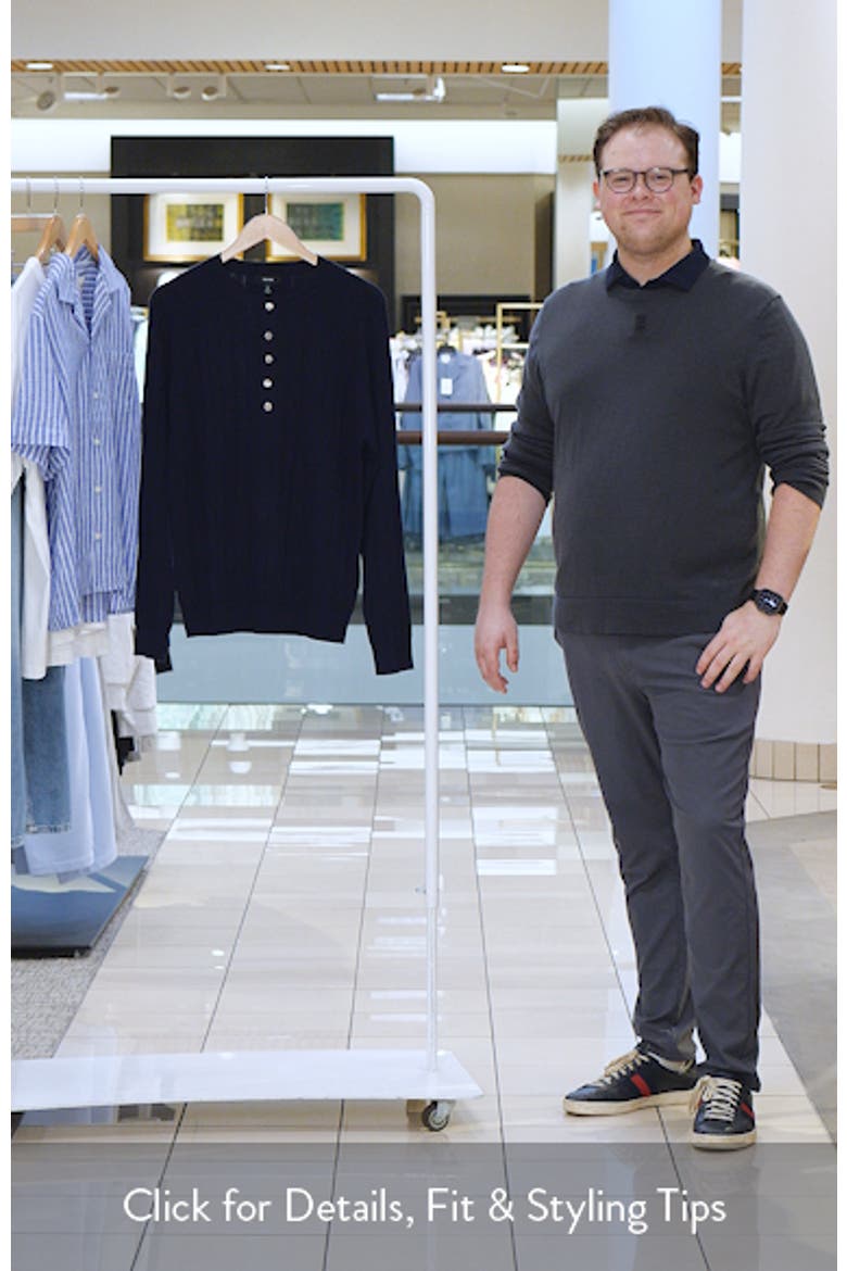 Andres Ribbed Henley Sweater video