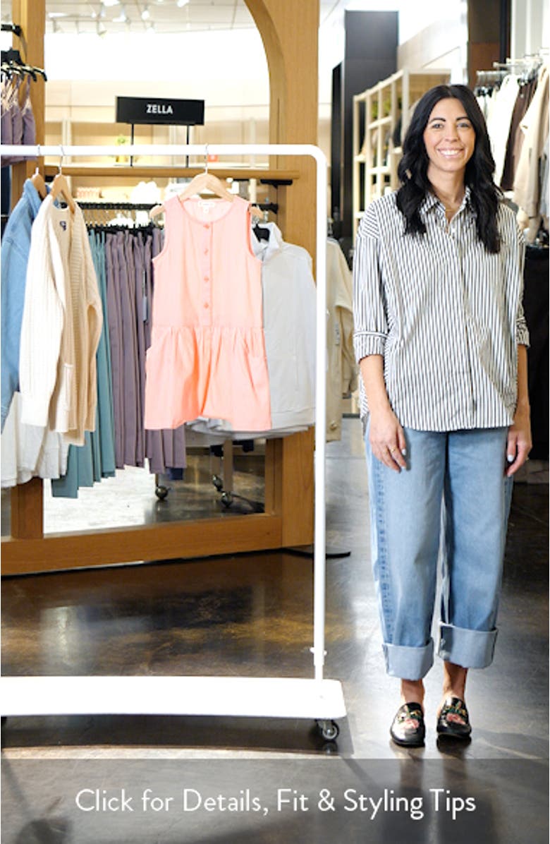 Kids' Stripe Sleeveless Cotton Drop Waist Dress, sales video thumbnail